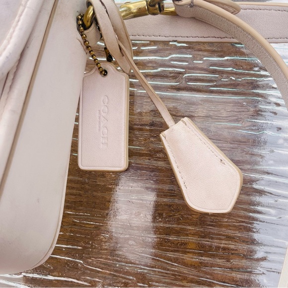 Coach Studio Chalk White Quilted Leather Brass Hardware Shoulder Bag Crossbody - Picture 6 of 15